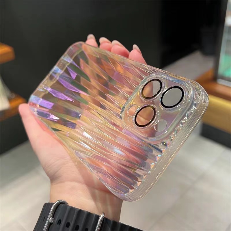 Sang Trọng Ốp Điện Thoại Mềm Chống Sốc Màu gradient Cho iPhone 14 13 12 Pro max plus 11