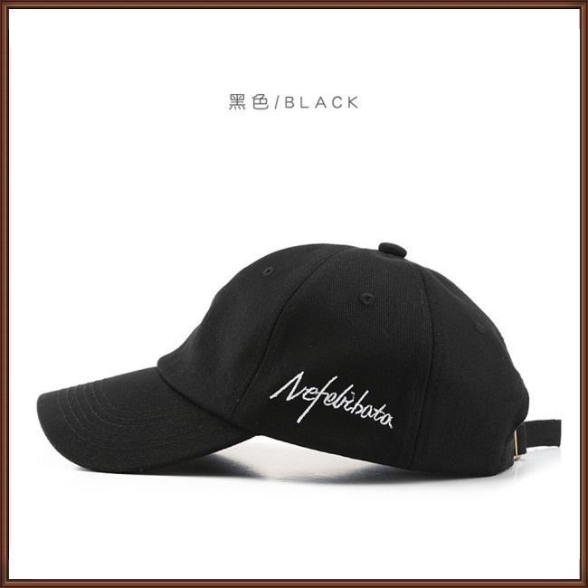 Mũ Lưỡi Trai Màu Trơn Thêu Chữ Phong Cách Hàn Quốc Thời Trang