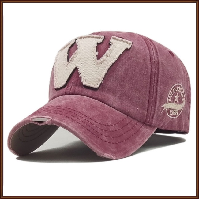 Mũ Lưỡi Trai Cotton Chống Nắng Thêu Chữ Beisbol W Thời Trang Cho Nam Và Nữ