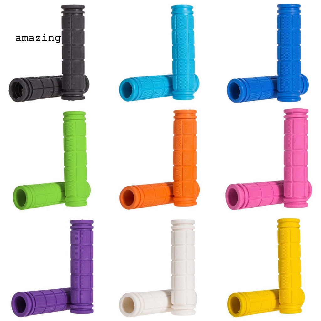 1 Cặp Vỏ Bọc Tay Lái Xe Đạp Hình Vuông Bằng Cao Su Gọn Nhẹ Chống Trượt Nhiều Màu Tùy Chọn