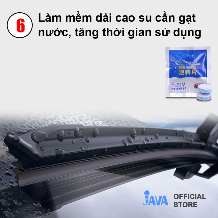 Viên Sủi Rửa Kính Xe Ô tô - Viên Pha Nước Rửa Kính Xe - Làm Sạch Vết Bẩn Trên Kính -1Viên = 4 Lít