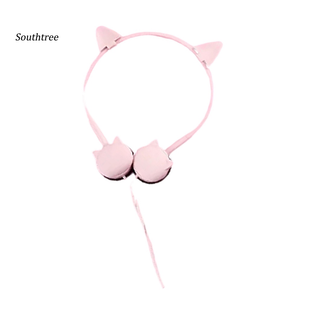 Tai Nghe Nhét Tai Có Dây 3.5mm Hình Tai Mèo Dễ Thương Kèm Mic Dành Cho Điện Thoại