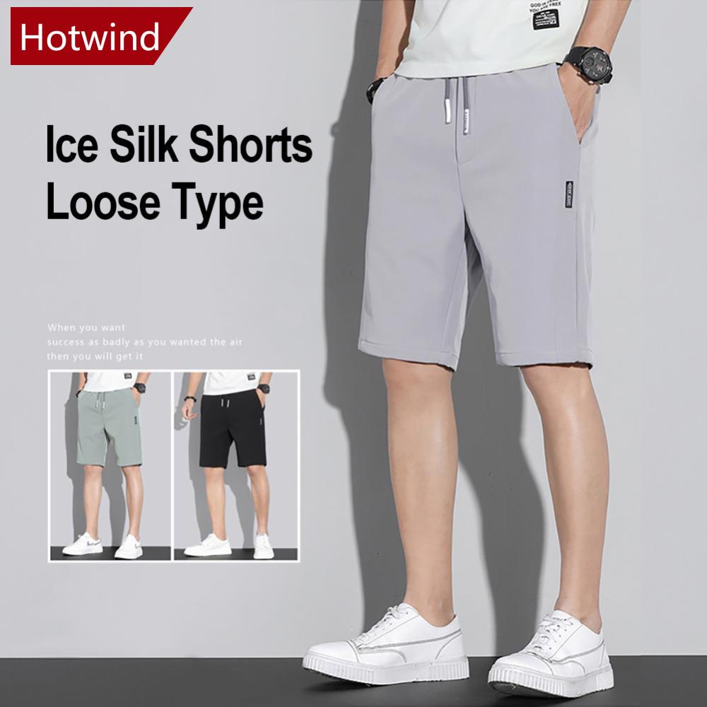 Quần Short Dáng Rộng Chất Lụa Lạnh Mỏng Thoáng Khí Thời Trang Mùa Hè Cho Nam G2N3