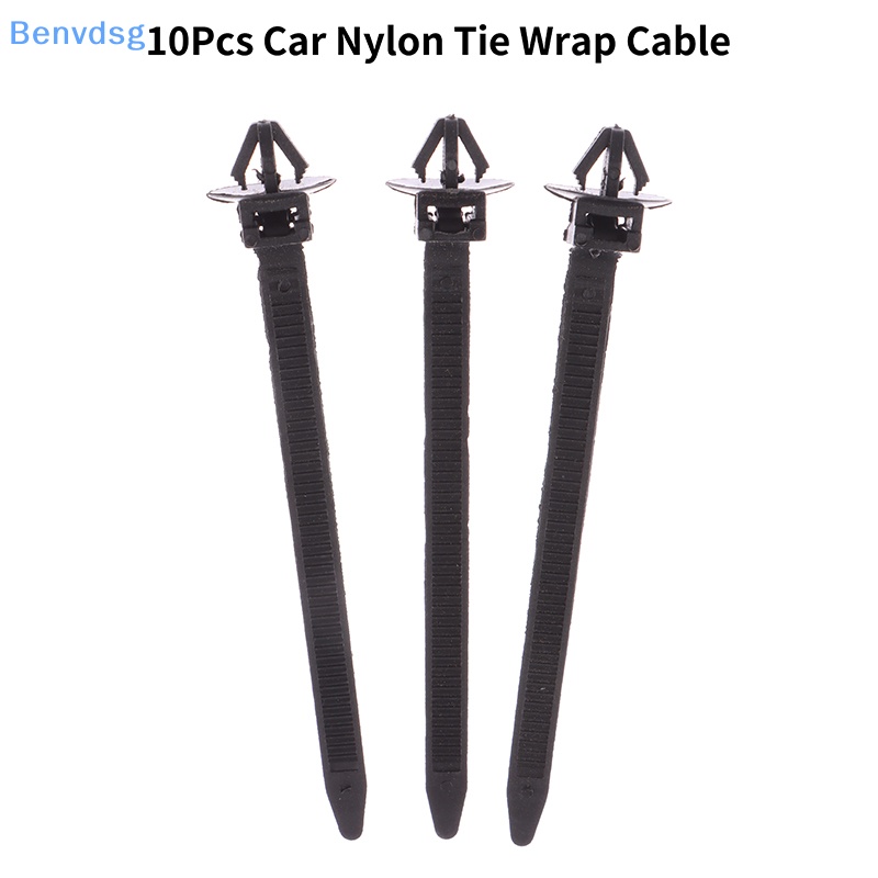 Bộ 10 Dây Buộc Dây Cáp Bằng Nylon Có Khóa Kéo Tiện Dụng Cho Xe Hơi