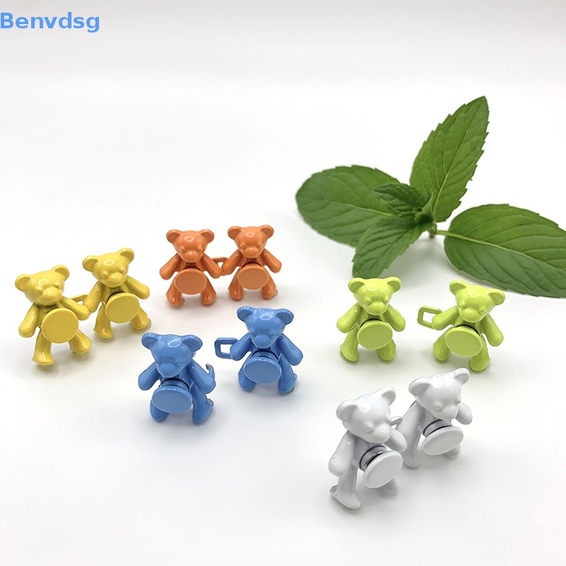 Benvdsg > Set 2 Nút Kim Loại Hình Gấu May Quần Jean Có Thể Tháo Rời Không Cần Nút Phù Hợp Với Eo