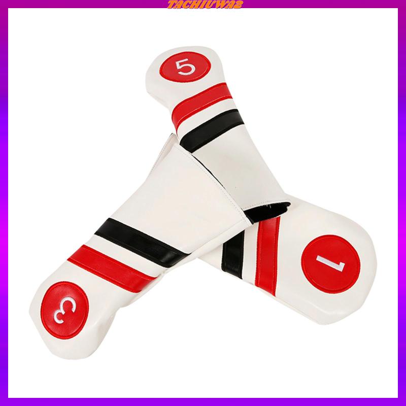 Bộ 3 Vỏ Bọc Đầu Gậy Đánh Golf Bằng Lông Cừu Lót Gỗ Chống Mòn