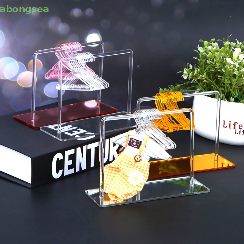 1 Bộ Giá Đỡ Trưng Bày Quần Áo / Bông Tai Trang Trí Nhà Búp Bê Tỉ Lệ 1: 12