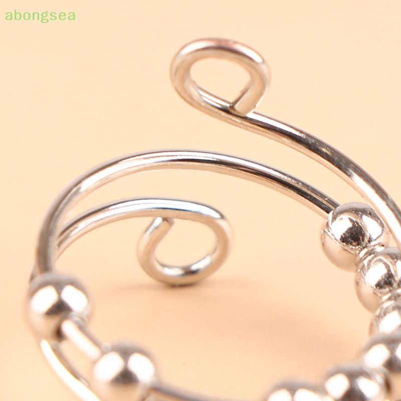 Nhẫn Xoay Tự Do Giảm Căng Thẳng Đính Hạt Phong Cách Bohemian