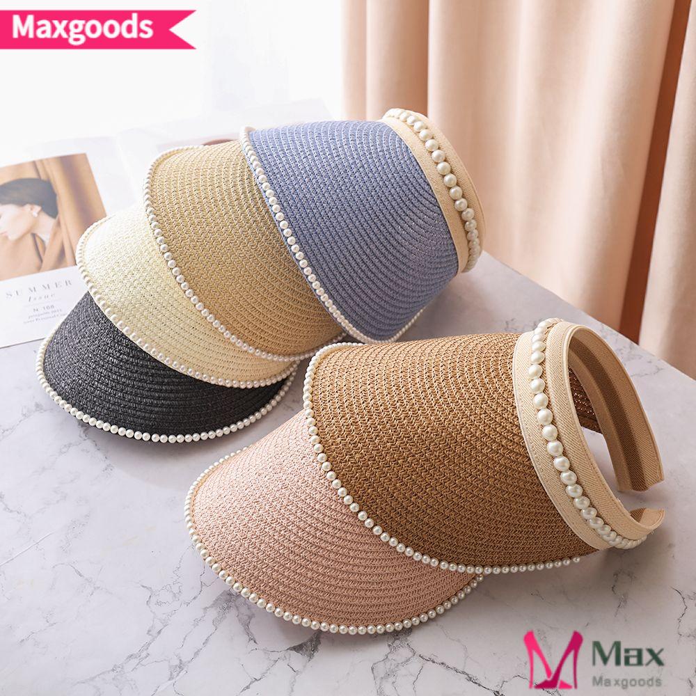 Maxg Empty Top Suncap. Mũ Cói Rộng Vành Chống Tia UV Cao Cấp Thời Trang