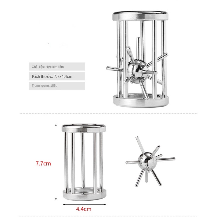 Đồ chơi IQ-Đồ Chơi Dây Kim Loại Ma Thuật Rèn Luyện Trí Thông Minh Cho Trẻ Em Và Người Lớn