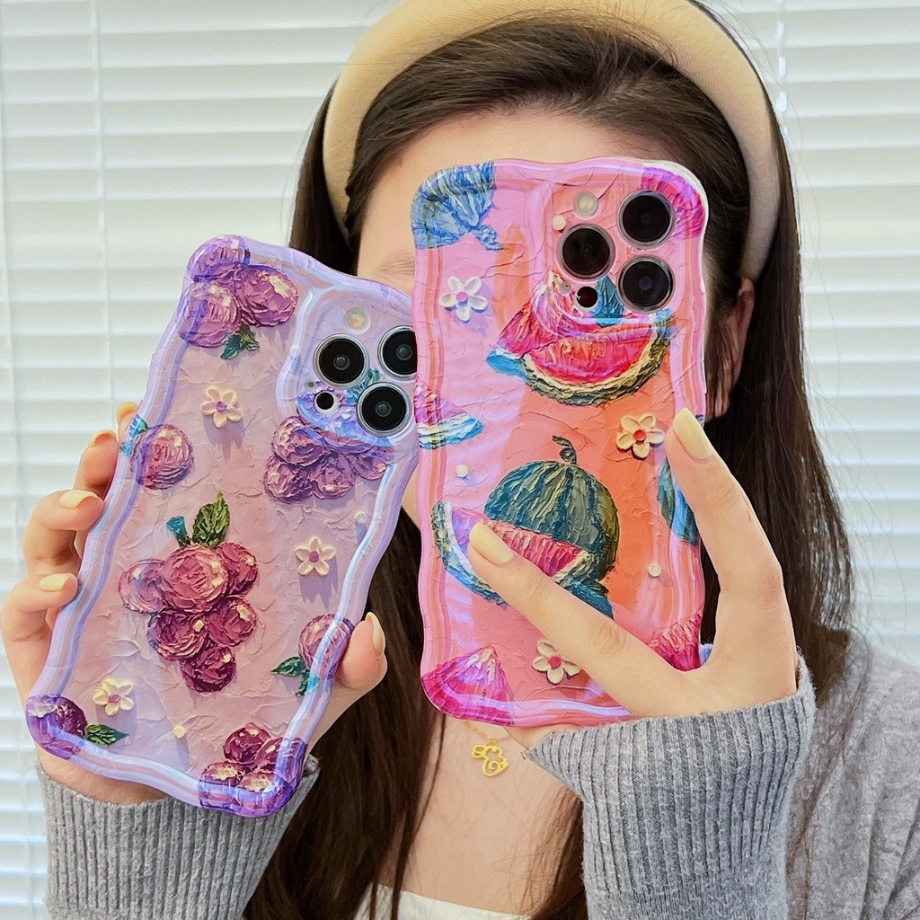 Ốp Điện Thoại TPU Chống Sốc Họa Tiết Tranh Sơn Dầu Dành Cho IPhone 14 13 12 11 Pro Max