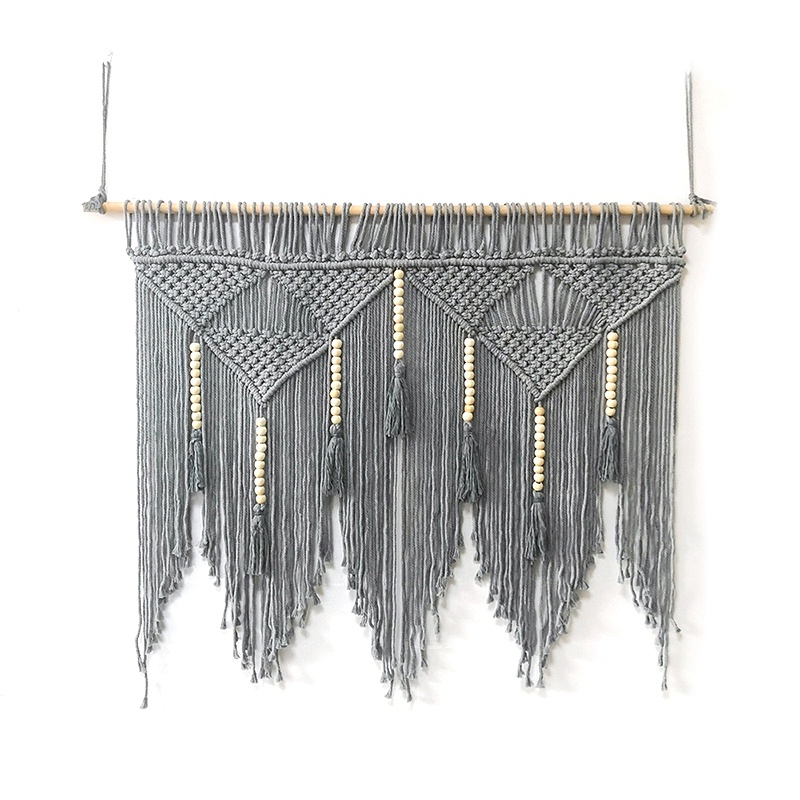 Macrame Treo tường Dệt tay Dây bông Bohemian Boho Tấm thảm Trang trí nội thất