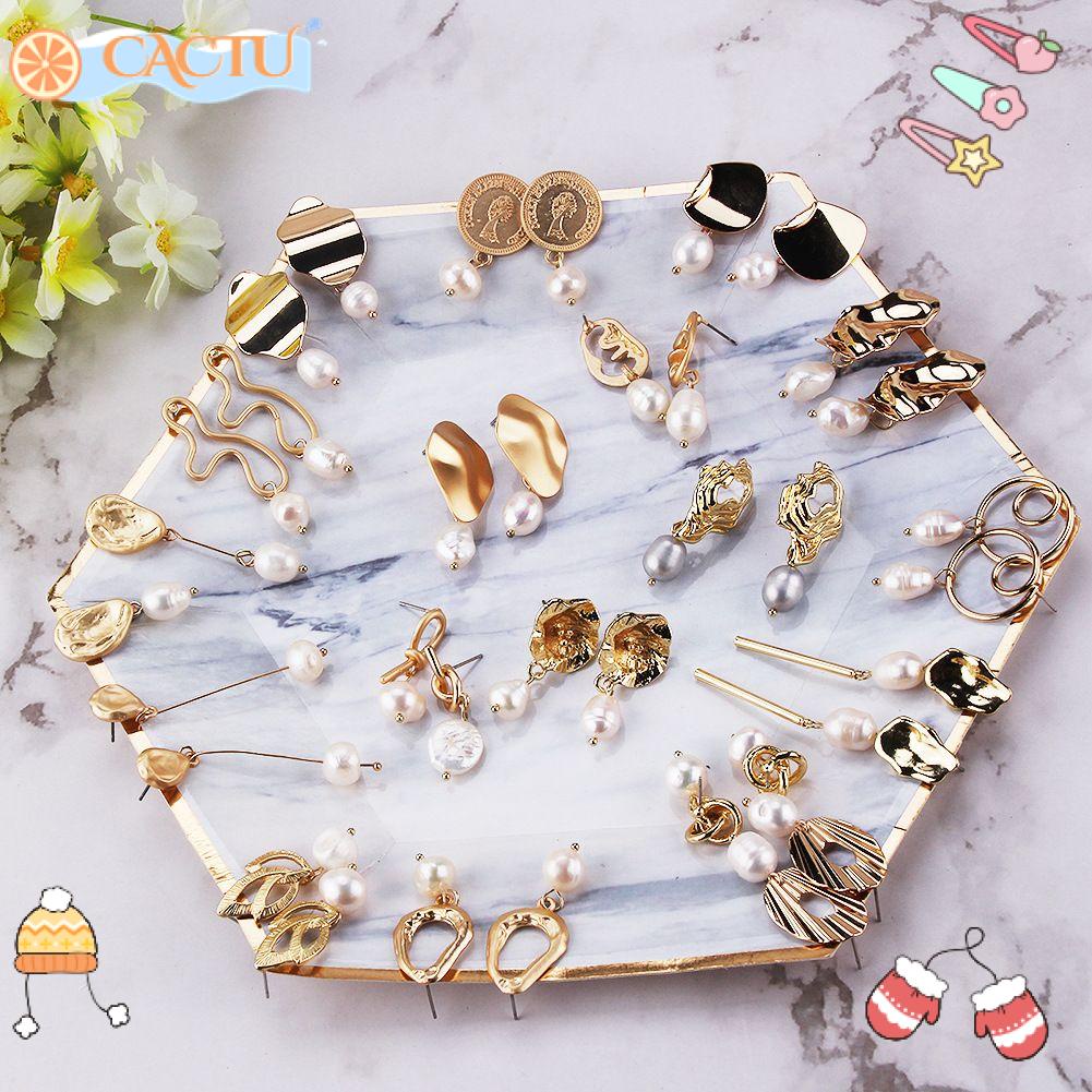 Bông Tai Họa Tiết Hình Học Phong Cách Baroque Độc Đáo Thời Trang Cho Nữ