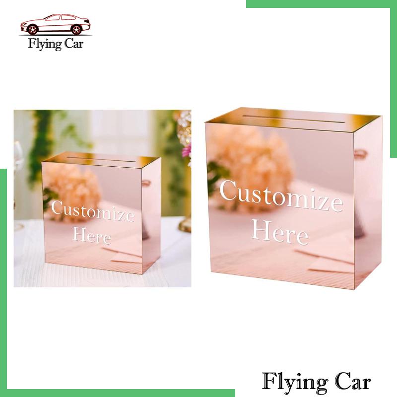 Hộp Đựng Tiền / Thẻ Bằng Acrylic Trong Suốt Cỡ Lớn Lzdjfmy2 Tiện Dụng Cho Tiệc Cưới
