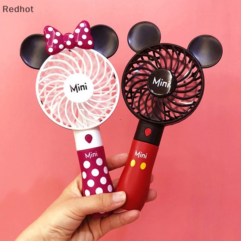 DISNEY &lt; Redhot &gt; Quạt Làm Mát Usb Di Động Hình Chuột Mickey Minnie Hoạt Hình Đáng Yêu