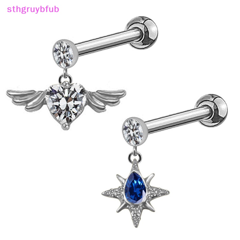 1 Bông Tai Dáng Dài Đính Đá Zircon Thời Trang Cho Nữ