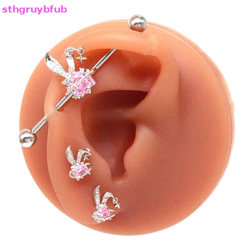 Khuyên Xỏ Rốn Hình Thỏ Hồng Thời Trang