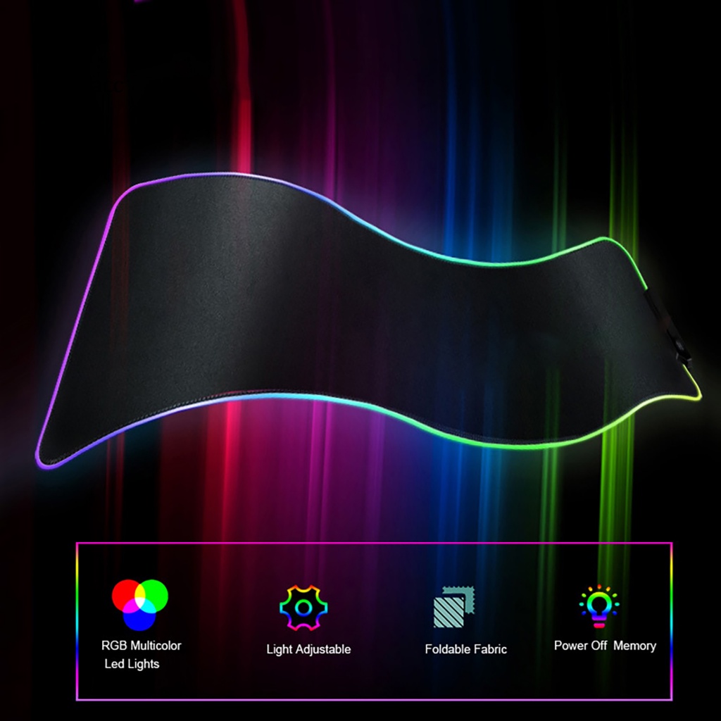 Tấm Lót Chuột Bàn Phím RGA RGB Dạ Quang Chống Trượt Chống Mài Mòn Không Thấm Nước Nhiều Màu Sắc