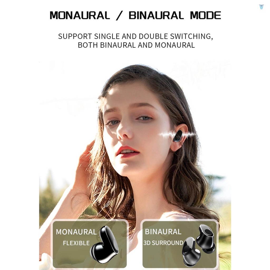 (Yula) Tai Nghe Không Dây ANC03 BT 5.1 Chống Thấm Nước IPX5 Cách Âm Kèm Hộp Sạc Nhanh