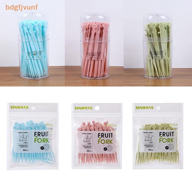 Set 50 Nĩa Ăn Trái Cây Tráng Miệng Hình Động Vật Mini Dễ Thương
