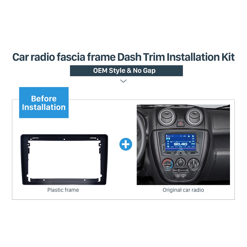 Điều khiển ô tô 2Din 9 Inch Fascia Audio Frame Bảng điều khiển âm thanh nổi Radio cho Lada Granta 2011-2017 Fascia Frame