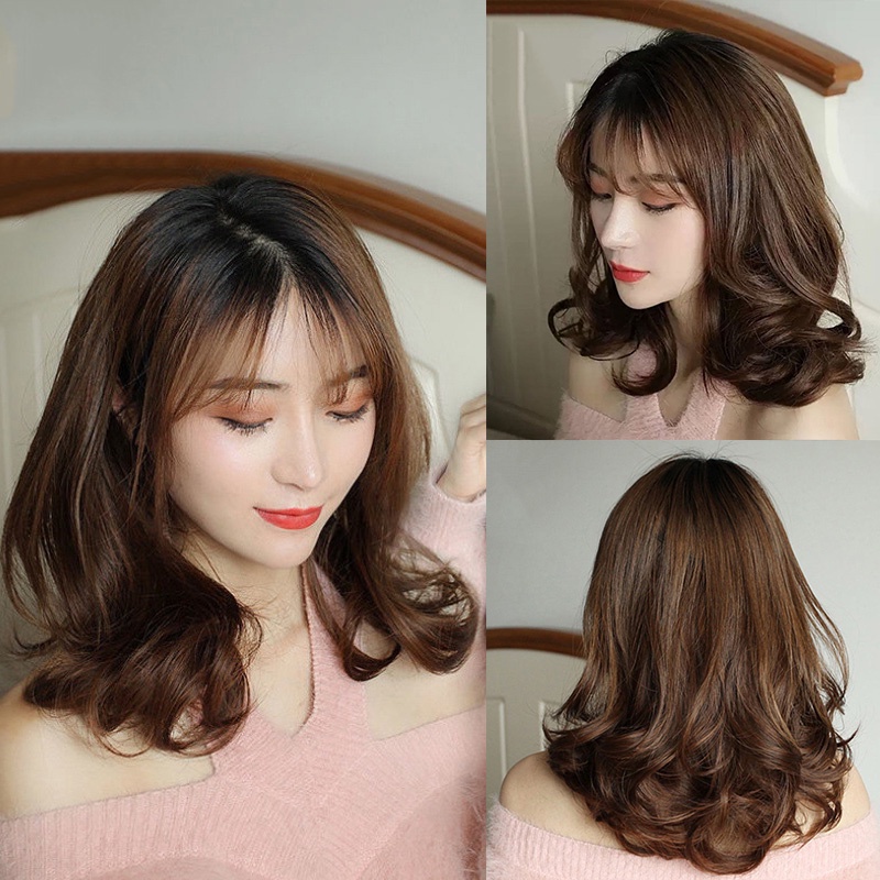 Bộ Tóc Giả Dài Xoăn Gợn Sóng Tự Nhiên Một Mảnh Hình Chữ U Dành Cho Nữ
