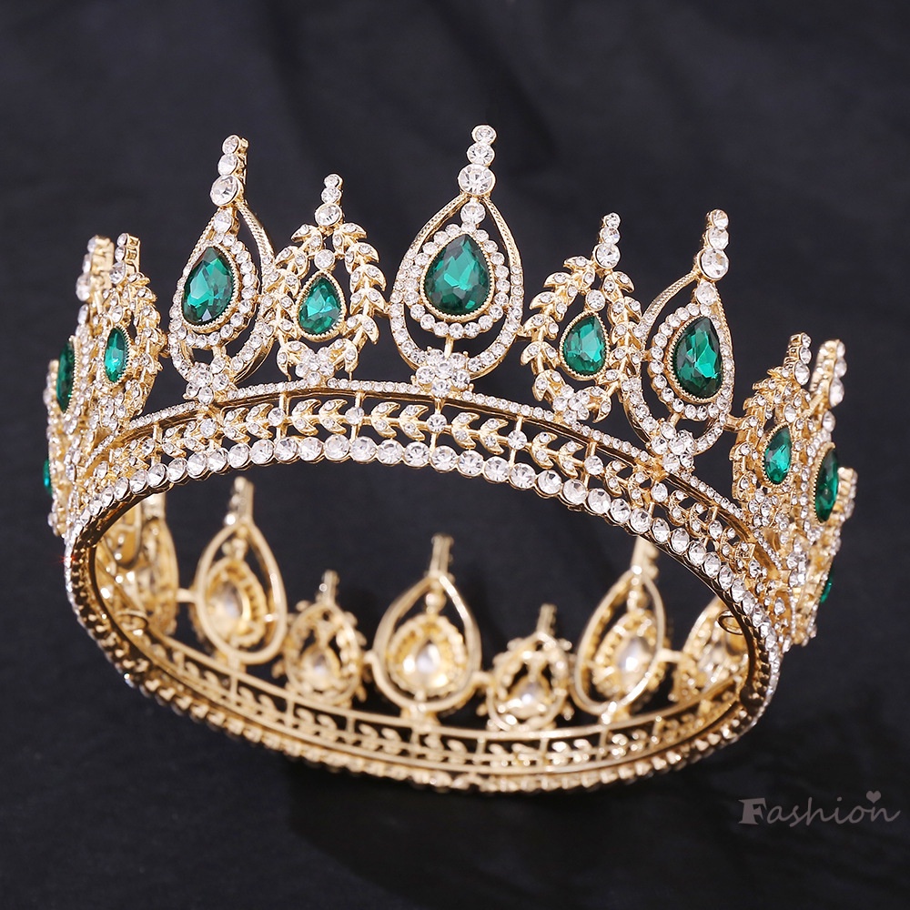 Vương Miện Cài Tóc Đính Kim Cương Giả Màu Đỏ Cho Người Lớn