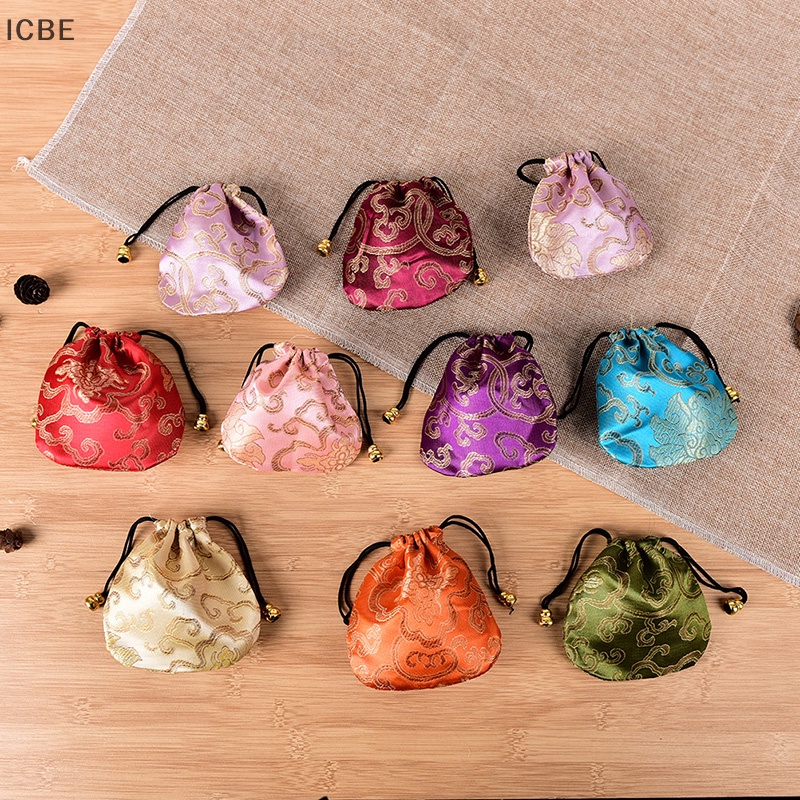 Set 10 Túi Đựng Tiền Xu / Trang Sức Bằng Lụa Handmade Phong Cách Trung Hoa