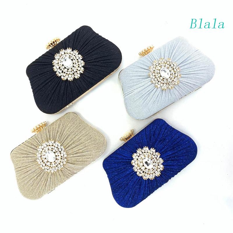 Ví Cầm Tay Đính Pha Lê Lấp Lánh Thanh Lịch Dành Cho Cô Dâu