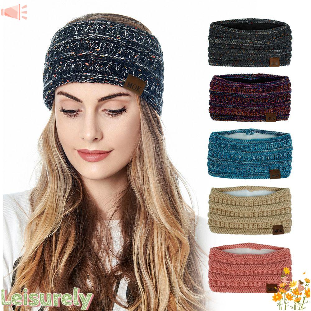 Băng Đô Cài Tóc Dày Co Giãn Mềm Mại Giữ Ấm Tai Cho Nữ