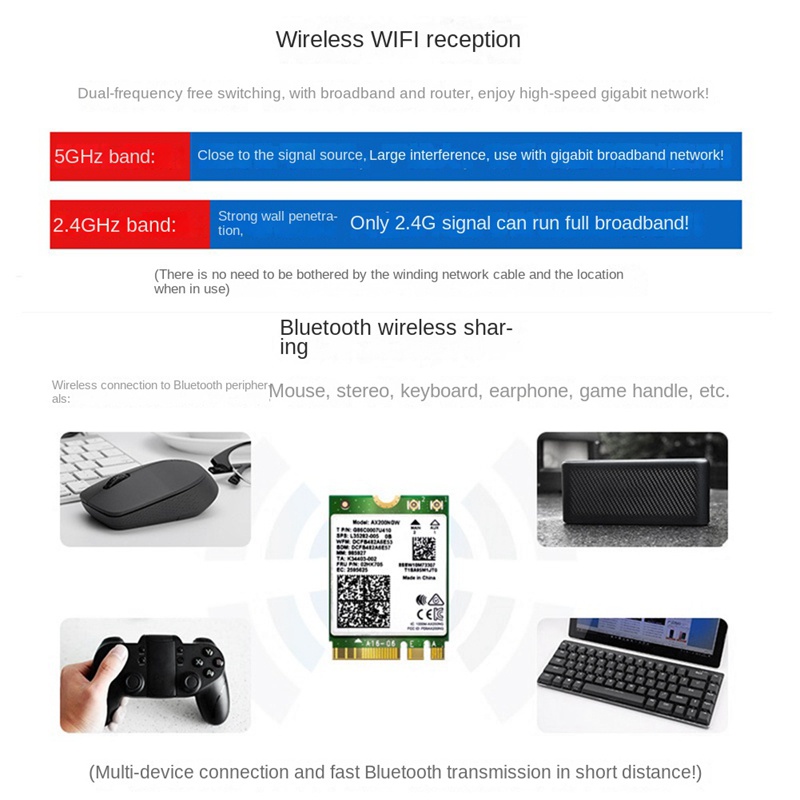 Thẻ wifi Không Dây 8260 8260ngw 2.4g / 5ghz 867m bluetooth 4.2 ngff m.2 wifi Cho intel ac 8260 neweer