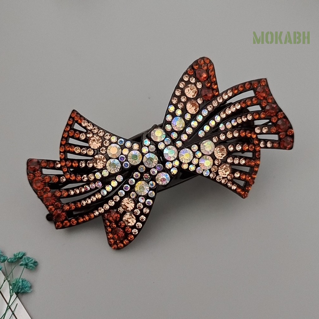 Kẹp Tóc Hình Nơ Đính Đá Lấp Lánh Thời Trang