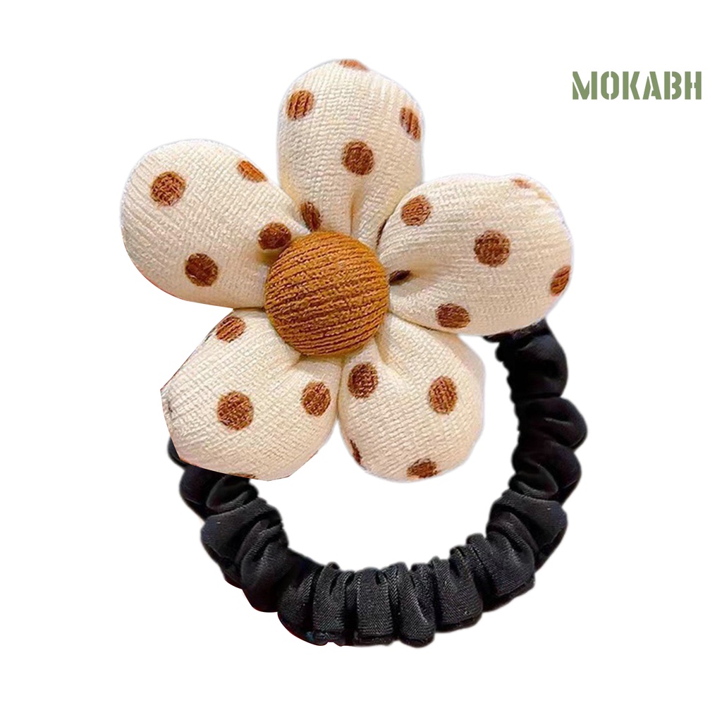 Dây Cột Tóc Co Giãn Hình Hoa Hoạt Hình Phong Cách Hàn Quốc Dễ Thương Cho Nữ