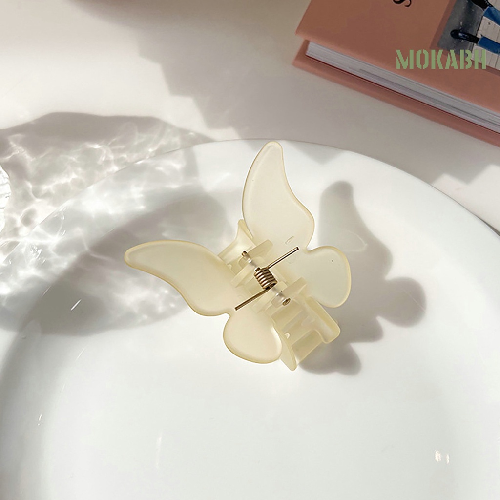 Kẹp Tóc Hình Bướm Màu Trơn Chống Trượt Thời Trang