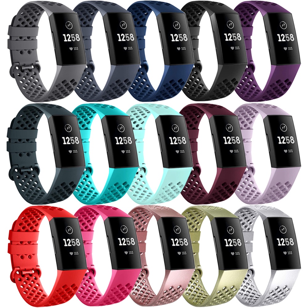 Dây Đeo Đồng Hồ Cho Fitbit Charge 4 3 Vòng Tay Đồng Hồ Thông Minh Silicon Mềm Dây Đeo Tay Dây Đeo Đồ