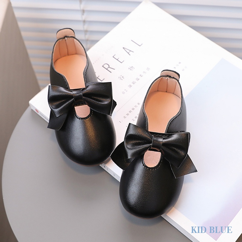 Giày Da Đế Mềm Chống Trượt Phong Cách Hàn Quốc Thời Trang Cho Bé Gái