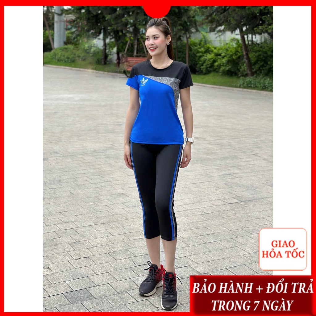 Set bộ quần áo đồ tập gym yoga nhảy zumba aerobic nữ lửng có tay đẹp hàng cao cấp giá rẻ