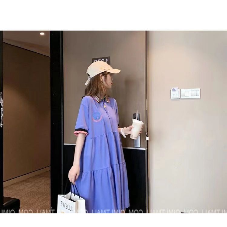 YHTN váy bầu babydoll đầm bầu đẹp bigsize xinh Thời trang dễ thương váy bầu suông