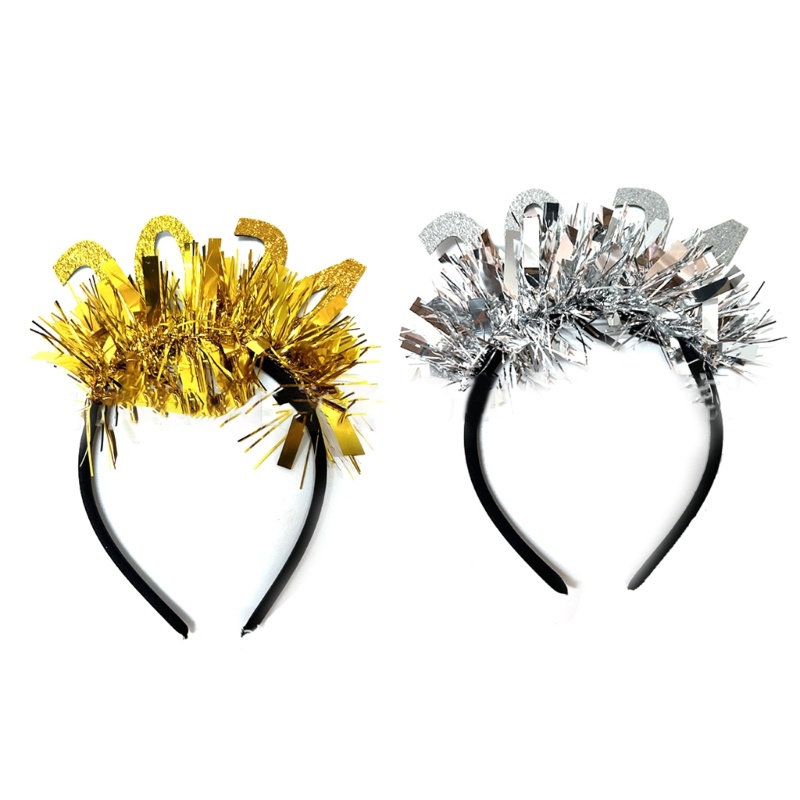 Cài Tóc Hình Vương Miện Bằng Thiếc Mừng Năm Mới 2024