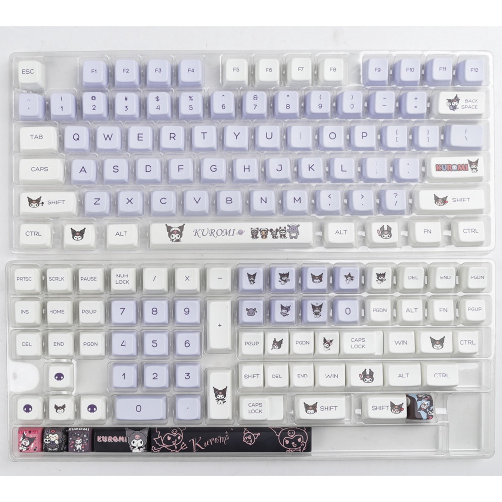 Kuromi Keycaps MDA Profile My Melody Anime PBT Dye Sub Bàn Phím Cơ Keycap