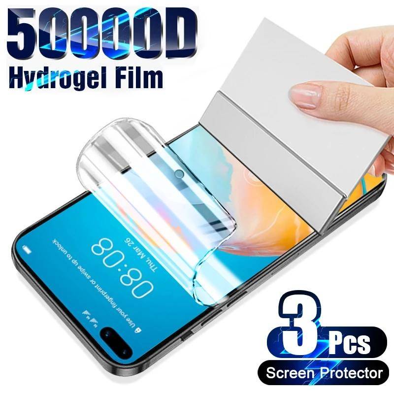 Set 3 Phim Hydrogel Trong Suốt Dán Màn Hình Cho Huawei Mate 50 40 30 30E 20 10 9 Pro 50E 40E 20X 20 Lite Mate 50RS 40RS 30RS 20RS 10 9 Kính