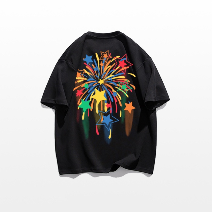 Áo thun NRVP 100% cotton tay ngắn cổ tròn in họa tiết phong cách Hàn Quốc cho nữ