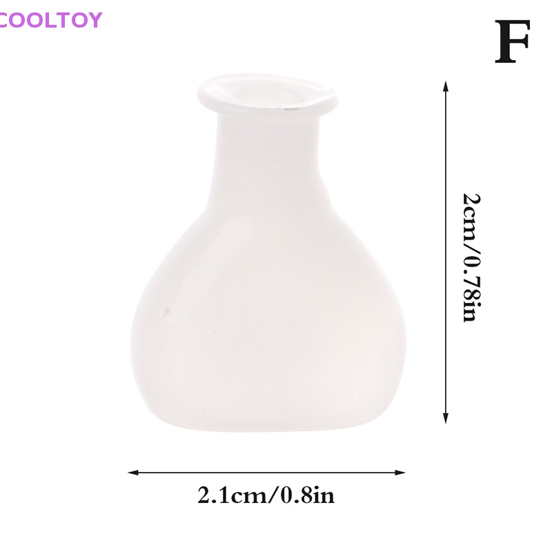 1 Bình Hoa Thủy Tinh Màu Trắng Tỷ Lệ 1: 12 Dùng Trang Trí Nhà Búp Bê