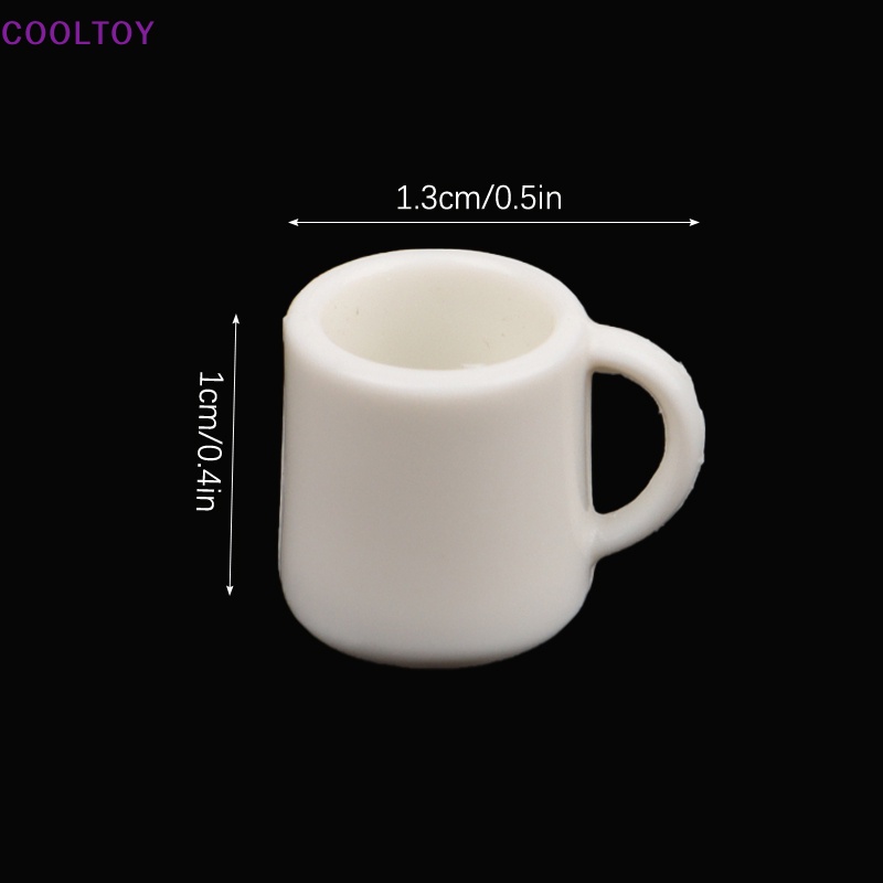 Set 4 Ly Nước / Tách Uống Bằng Nhựa 1: 12 Dùng Để Trang Trí Nhà Búp Bê