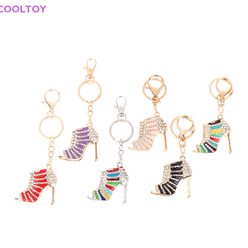Móc Khóa Hình Giày Cao Gót Đính Đá Thời Trang