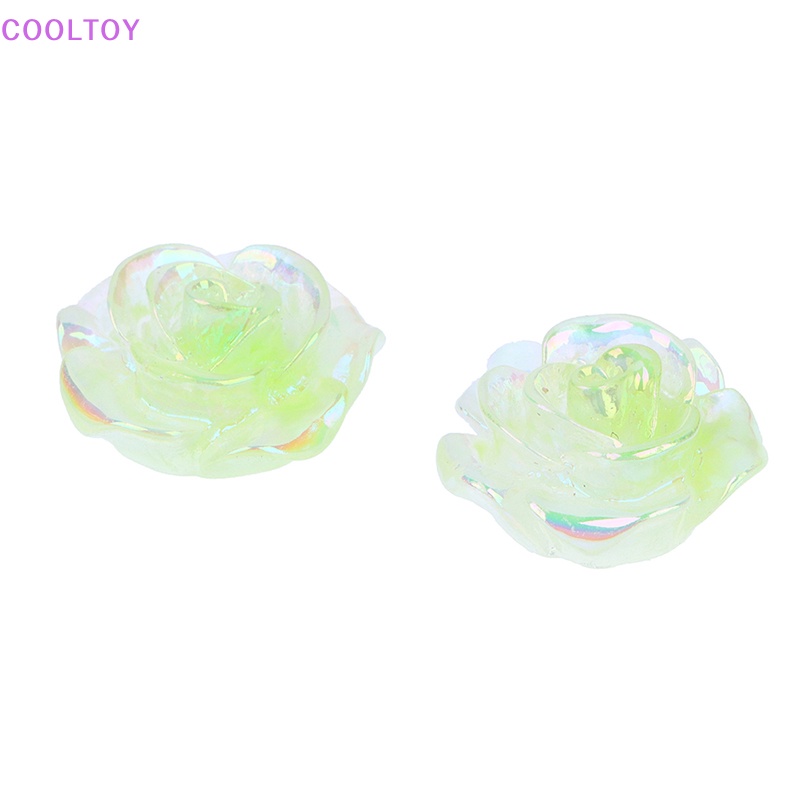 Bộ 2 Mô Hình Hoa Hồng Dạ Quang Mini Bằng Nhựa Resin Trang Trí Nhà Cửa Sân Vườn DIY