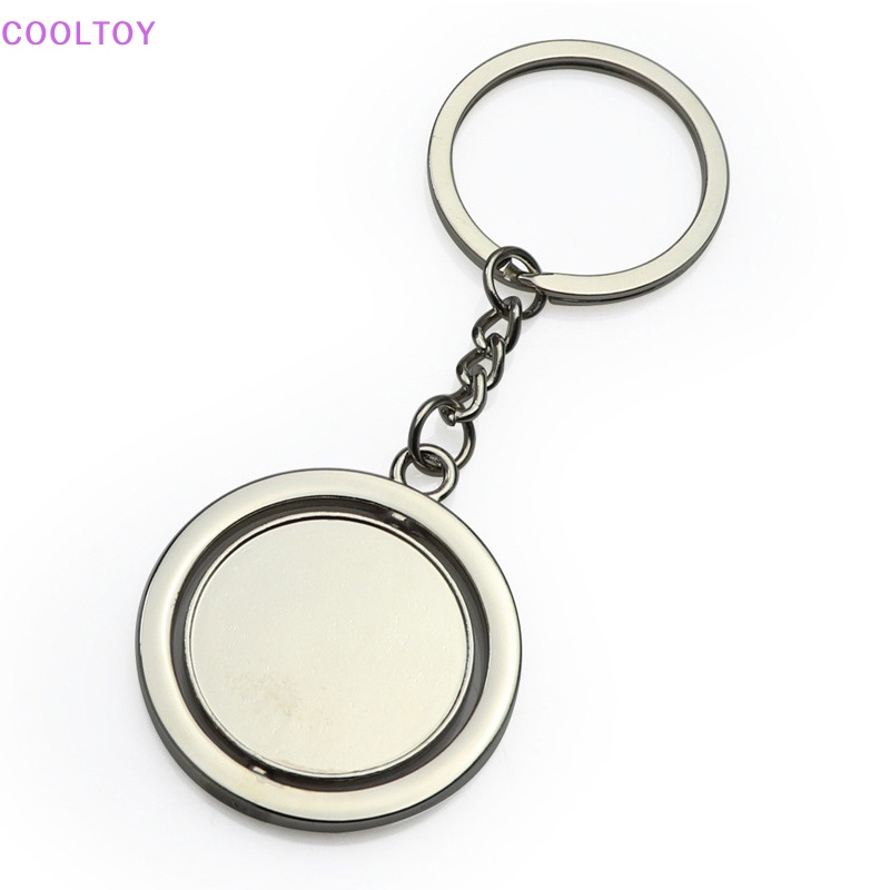 Móc Chìa Khóa Handmade Bằng Kim Loại Hình Tròn Rỗng 360 Độ