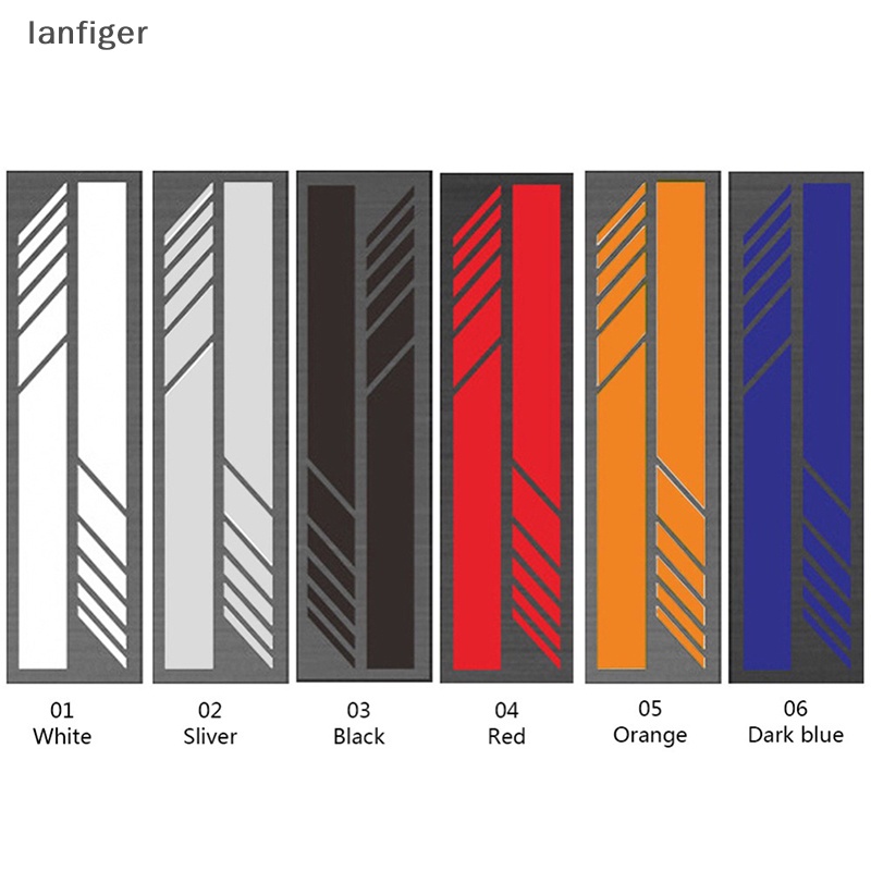 Bộ 2 Đề Can Dán Trang Trí Gương Chiếu Hậu Xe Hơi Phản Quang DIY 14 * 3cm