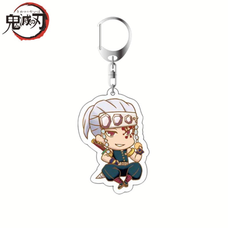 Móc Khóa Điện Thoại / Ví Cầm Tay Hai Mặt Họa Tiết Nhân Vật Hoạt Hình Demon Slayer Tanjiro Nhật Bản Thích Hợp Làm Quà Tặng