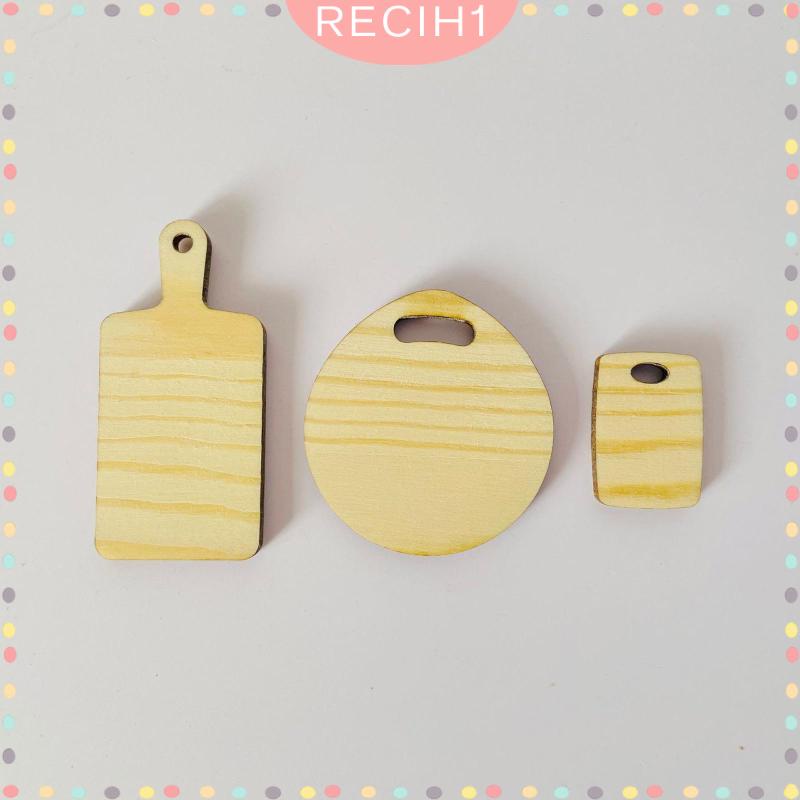 Mô Hình Khay Bánh Mì Tráng Miệng Bằng Gỗ Dùng Trang Trí Nhà Búp Bê